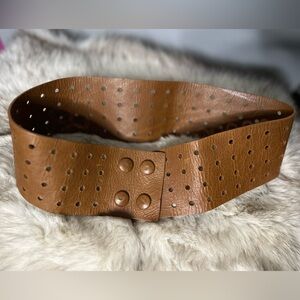 Brave leather wide leather belt